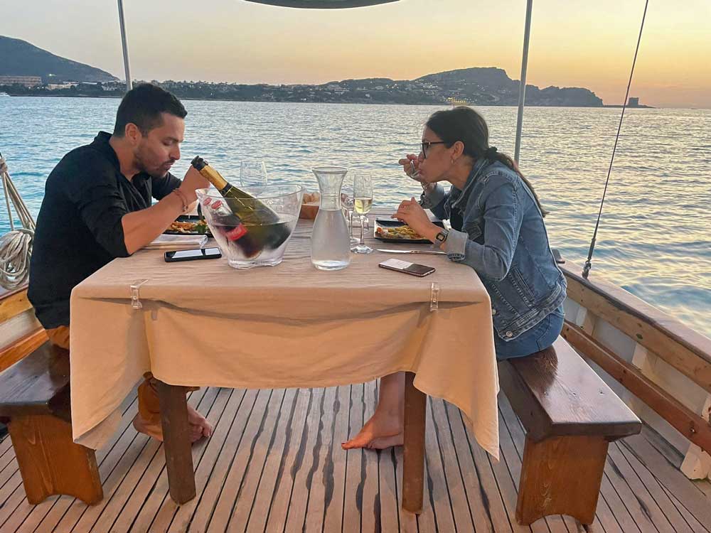 Aperitivo e cena al tramonto